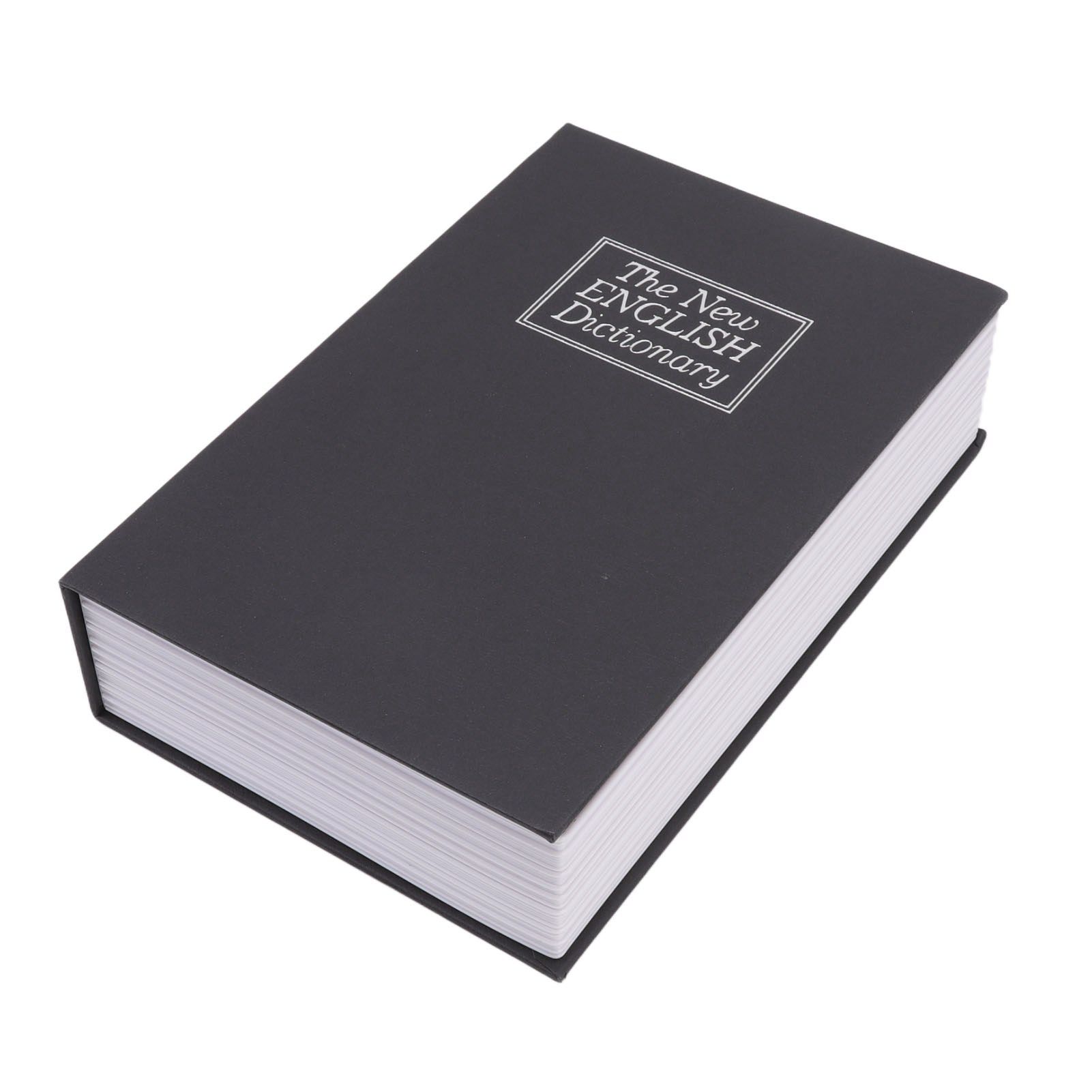 Book Safe Box Innovative Medium Dictionary Diversion Book Safe with Coded Lock for Storing Money Jewelry Cards Documents Black - Image 6