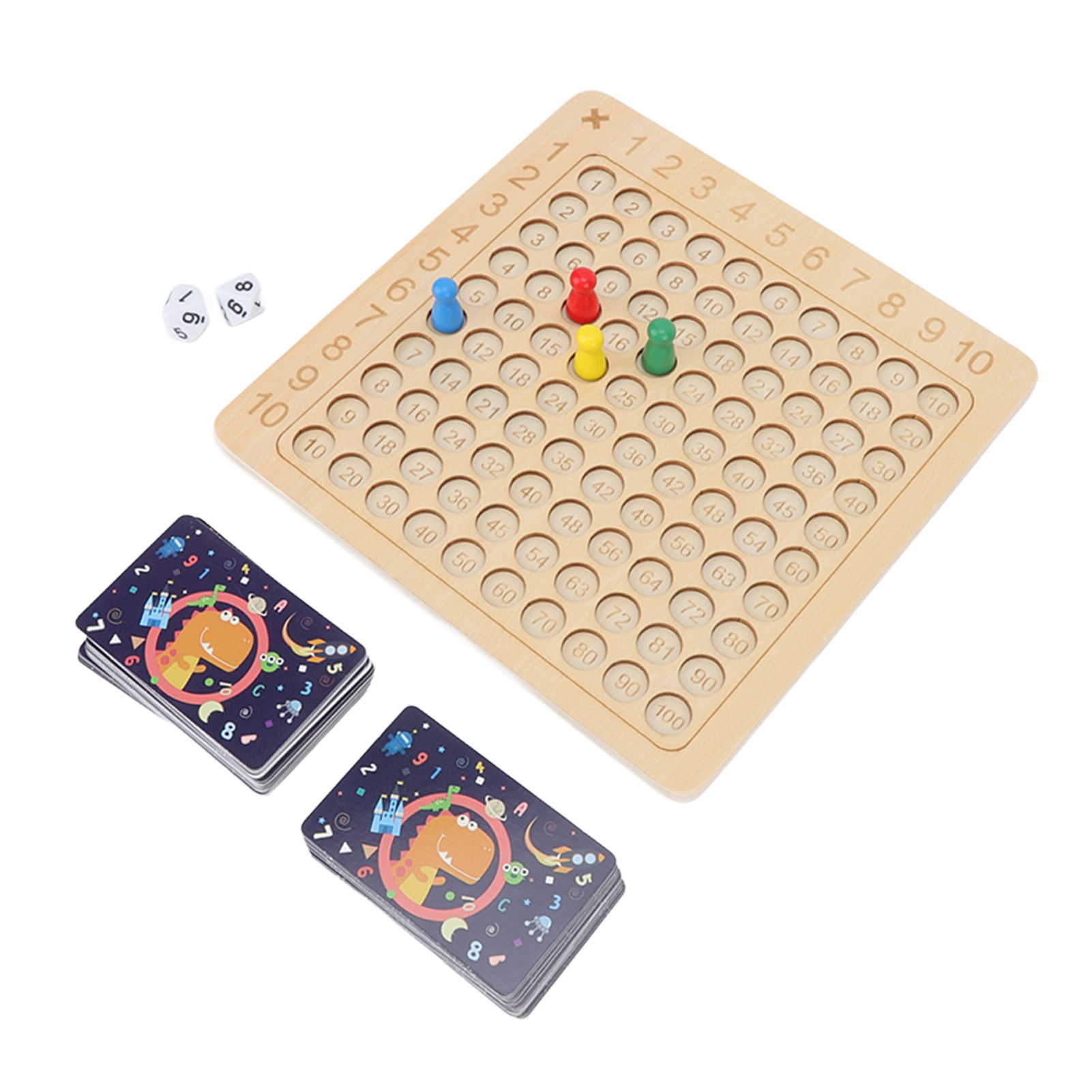 Math Multiplication Board Children Montessori Counting Educational Toys Wooden Multiplication Table Board Game - Image 2