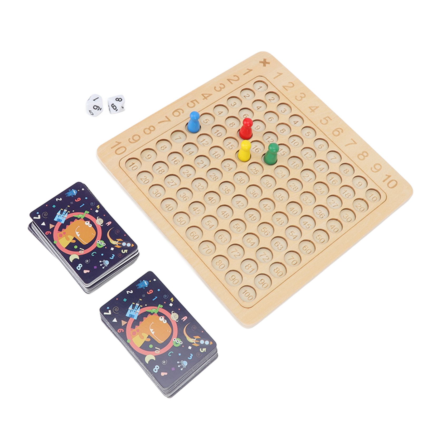 Math Multiplication Board Children Montessori Counting Educational Toys Wooden Multiplication Table Board Game - Image 3