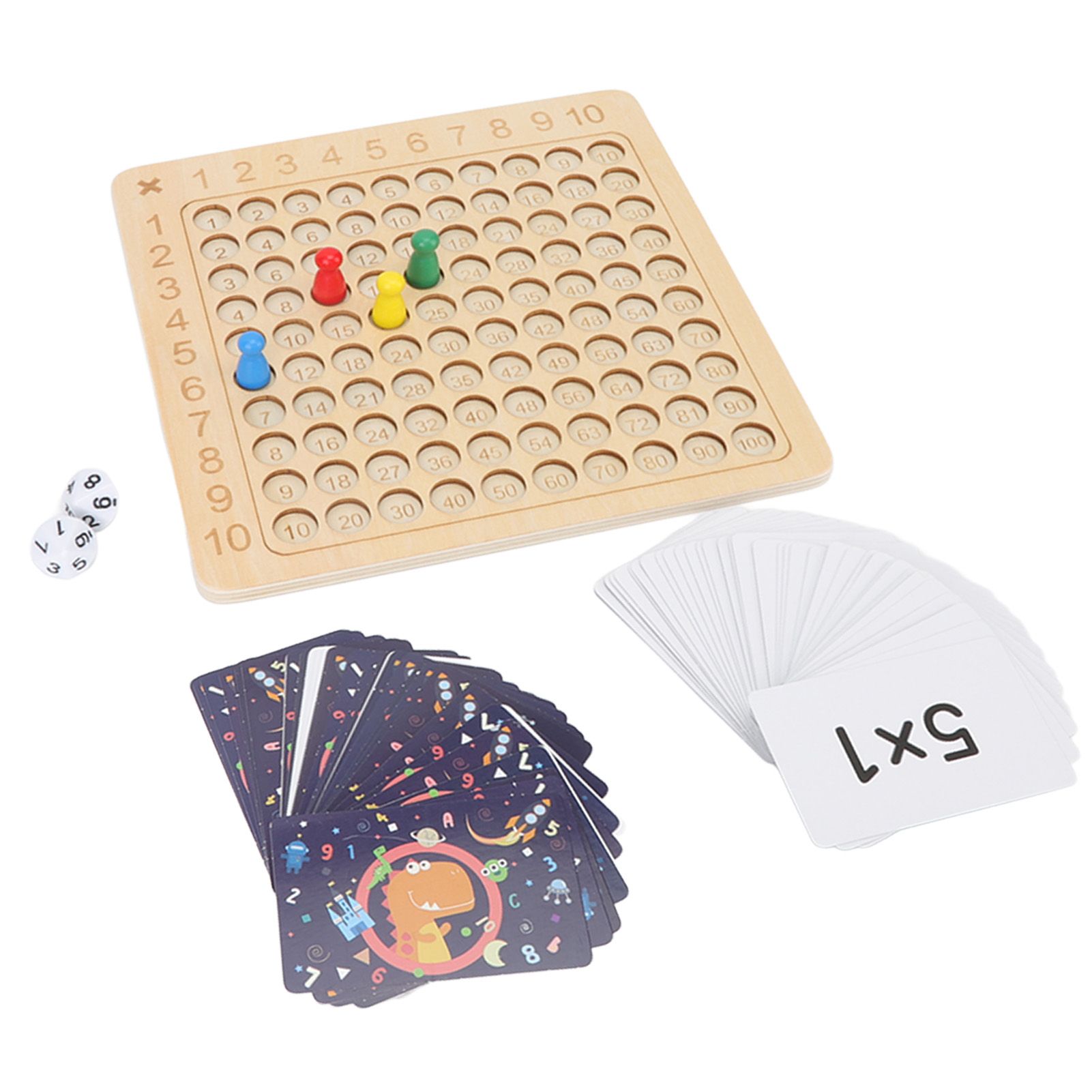 Math Multiplication Board Children Montessori Counting Educational Toys Wooden Multiplication Table Board Game - Image 4