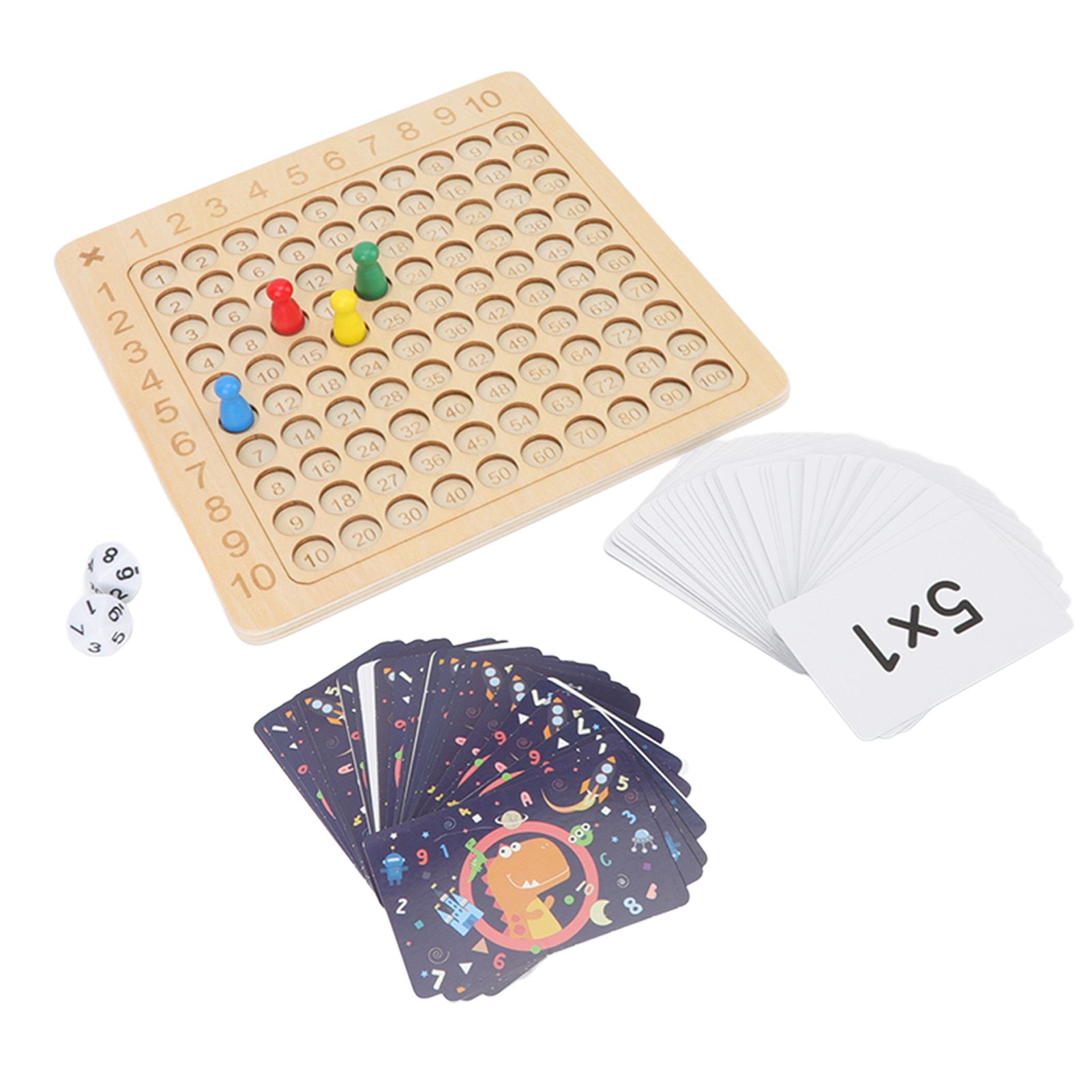 Math Multiplication Board Children Montessori Counting Educational Toys Wooden Multiplication Table Board Game - Image 5