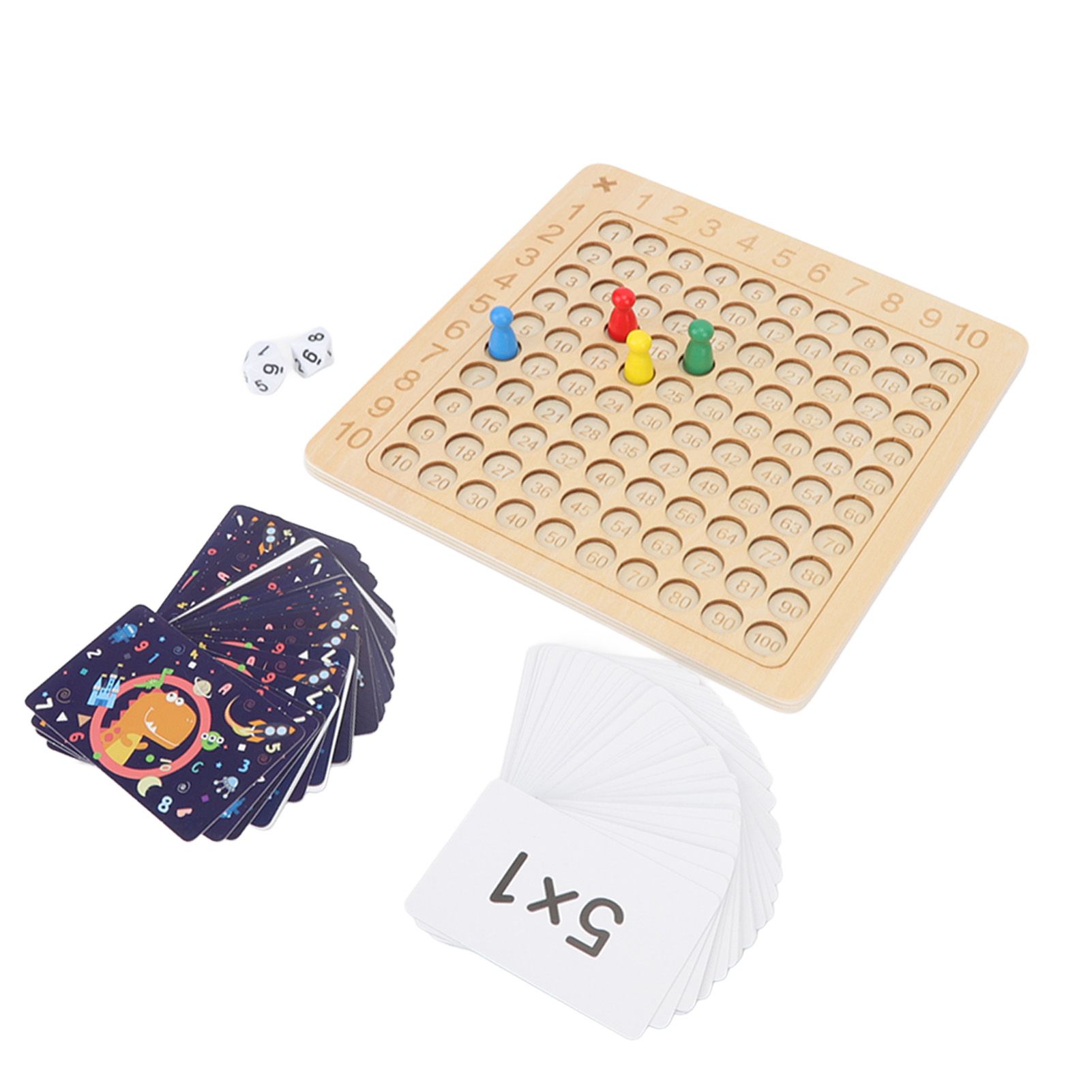 Math Multiplication Board Children Montessori Counting Educational Toys Wooden Multiplication Table Board Game - Image 6