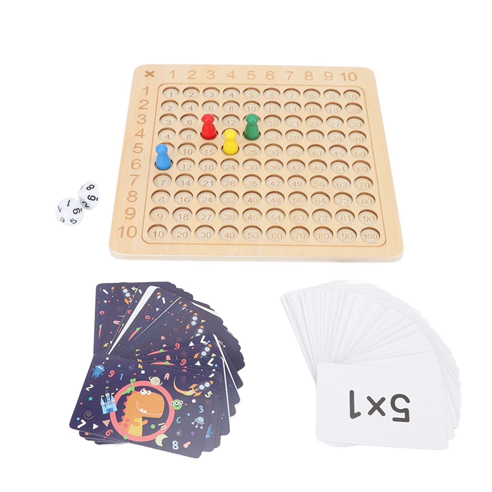 Math Multiplication Board Children Montessori Counting Educational Toys Wooden Multiplication Table Board Game - Image 7
