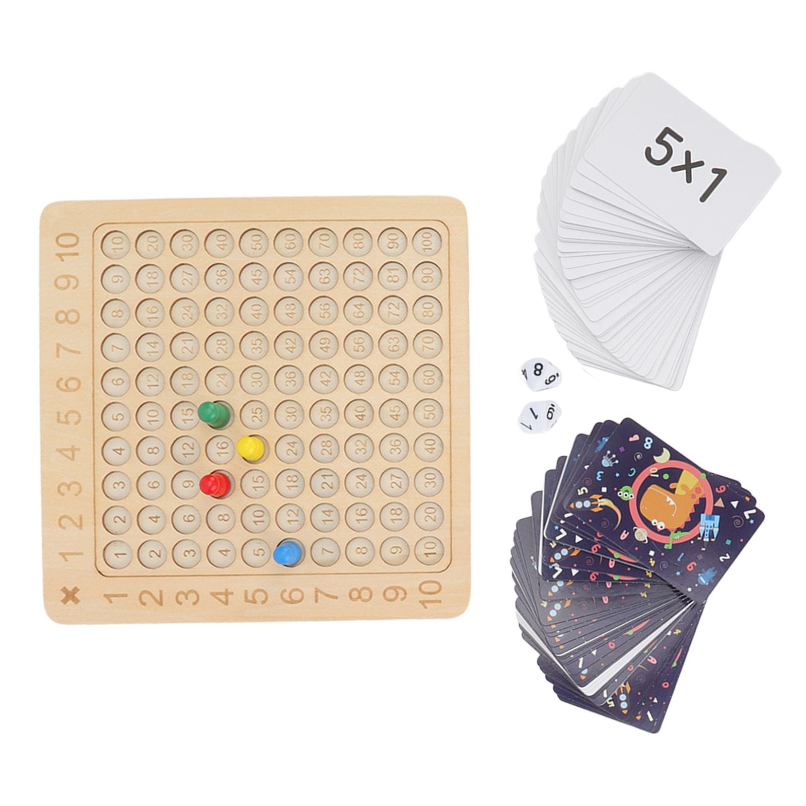 Math Multiplication Board Children Montessori Counting Educational Toys Wooden Multiplication Table Board Game - Image 8