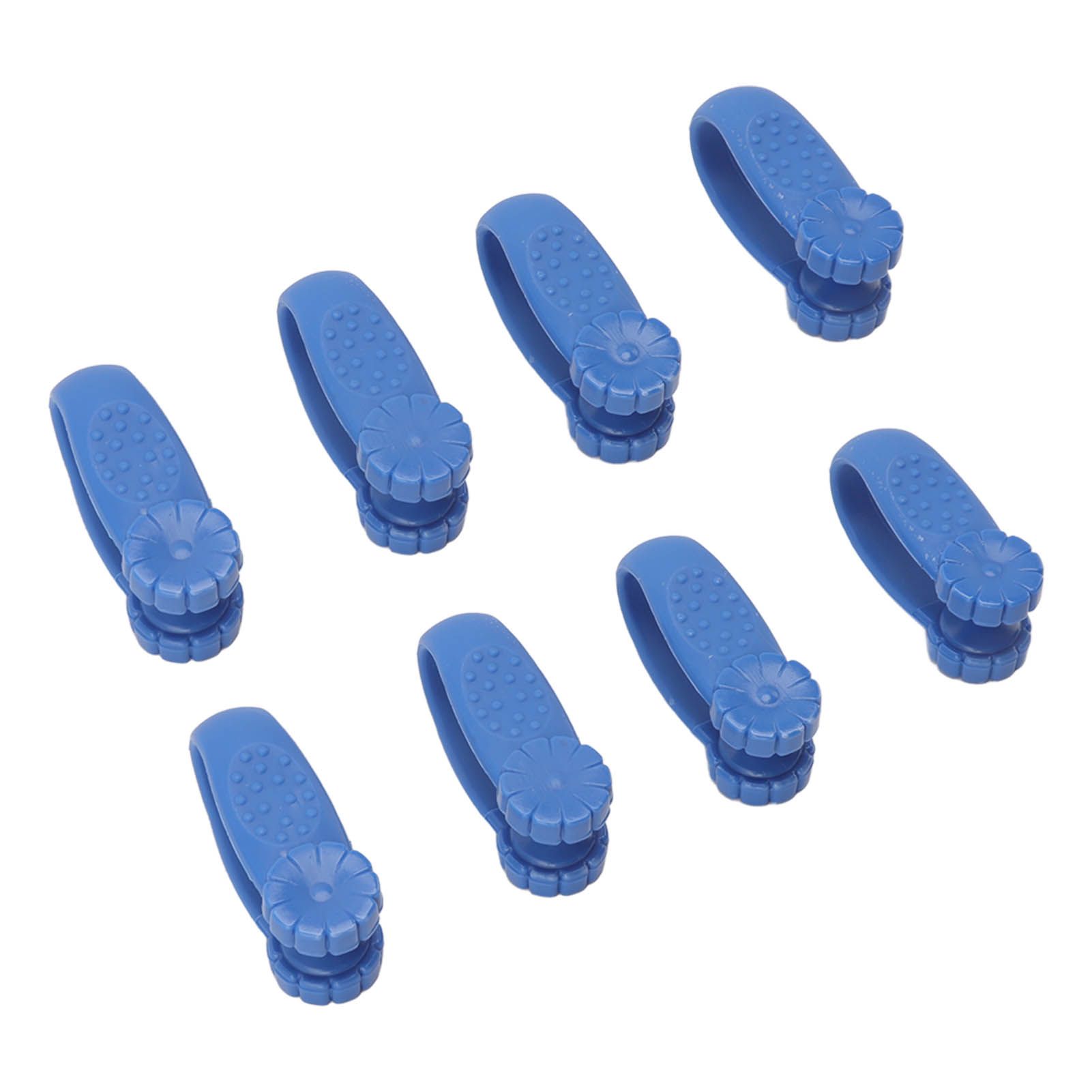 8PCS Hand Pressure Point Tool Plastic Hand Acupressure Clip for Between Thumb and Index Migraine Headache Relief Blue - Image 2