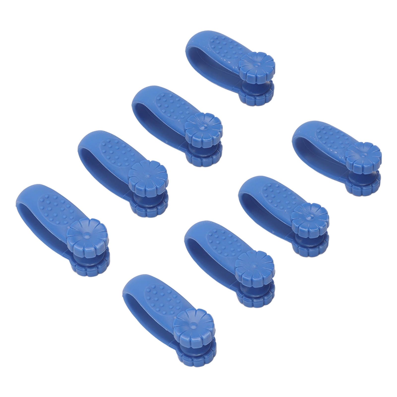 8PCS Hand Pressure Point Tool Plastic Hand Acupressure Clip for Between Thumb and Index Migraine Headache Relief Blue - Image 4