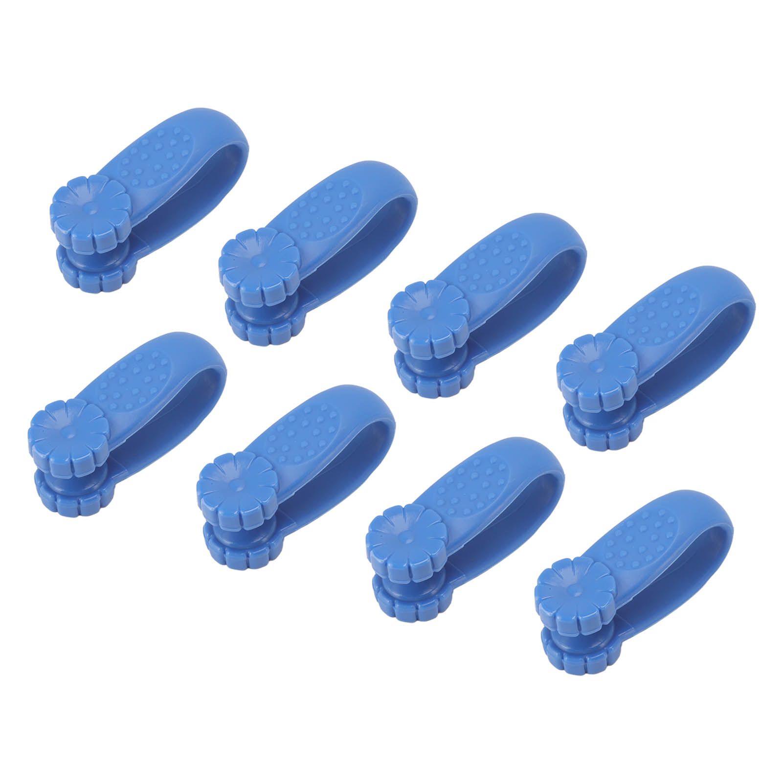 8PCS Hand Pressure Point Tool Plastic Hand Acupressure Clip for Between Thumb and Index Migraine Headache Relief Blue - Image 6