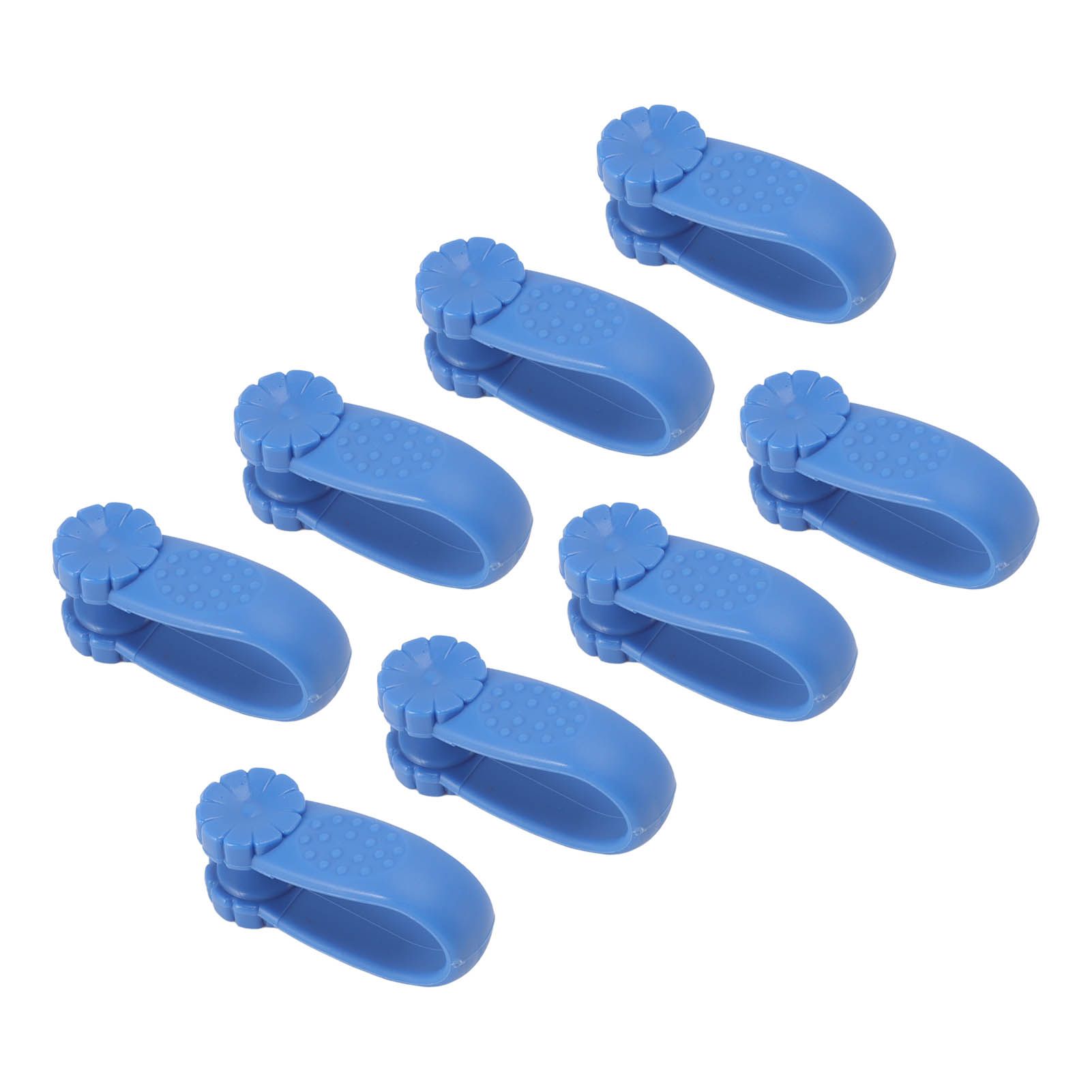 8PCS Hand Pressure Point Tool Plastic Hand Acupressure Clip for Between Thumb and Index Migraine Headache Relief Blue - Image 8