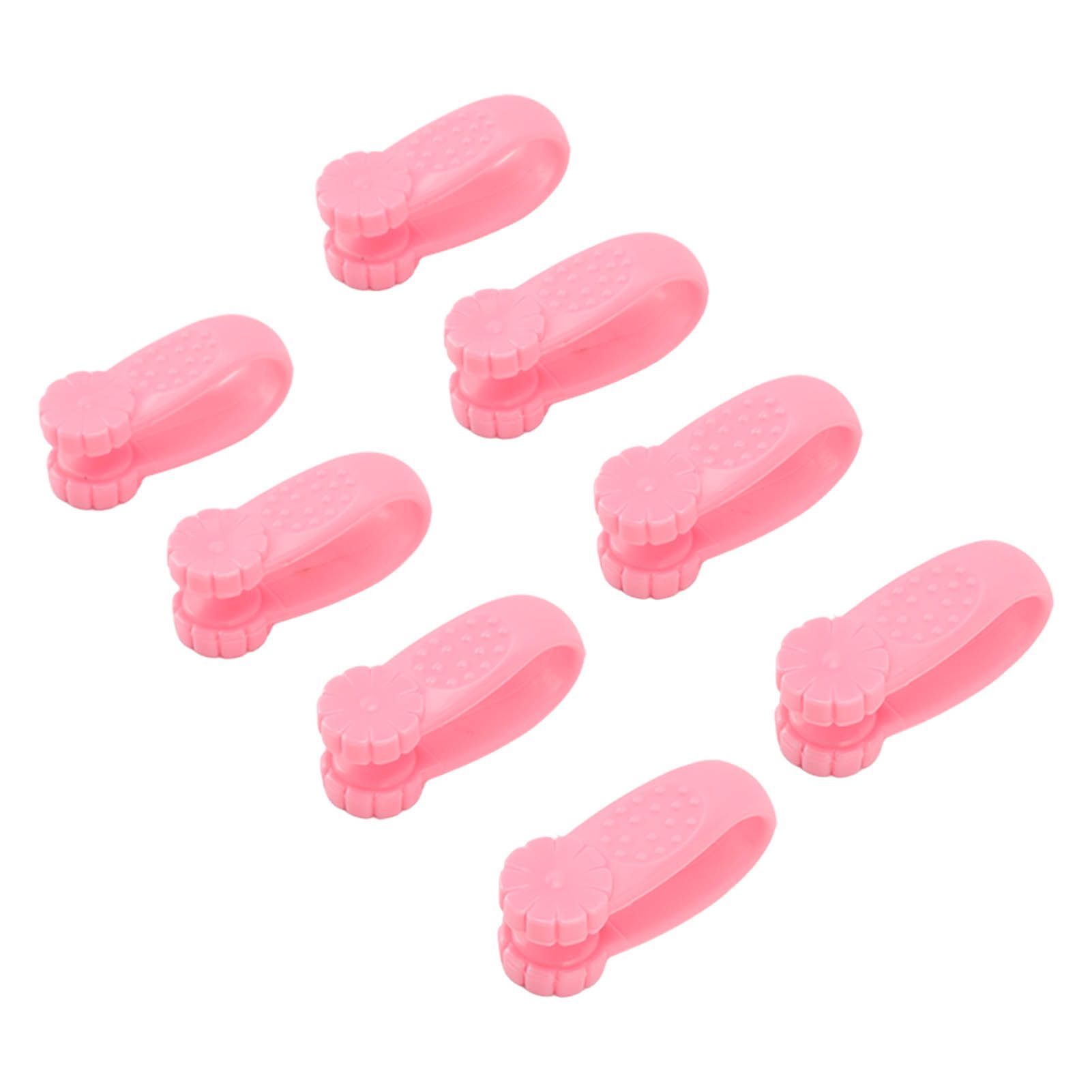 8PCS Hand Pressure Point Tool Plastic Hand Acupressure Clip for Between Thumb and Index Migraine Headache Relief Pink - Image 3