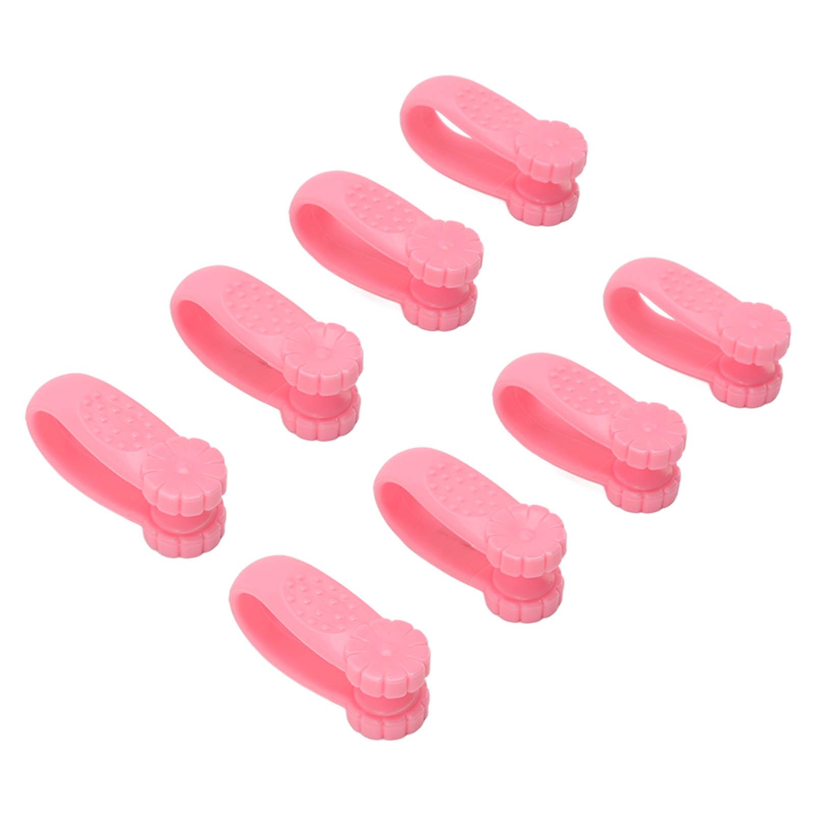 8PCS Hand Pressure Point Tool Plastic Hand Acupressure Clip for Between Thumb and Index Migraine Headache Relief Pink - Image 4