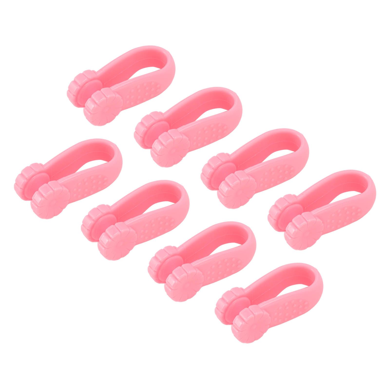 8PCS Hand Pressure Point Tool Plastic Hand Acupressure Clip for Between Thumb and Index Migraine Headache Relief Pink - Image 5
