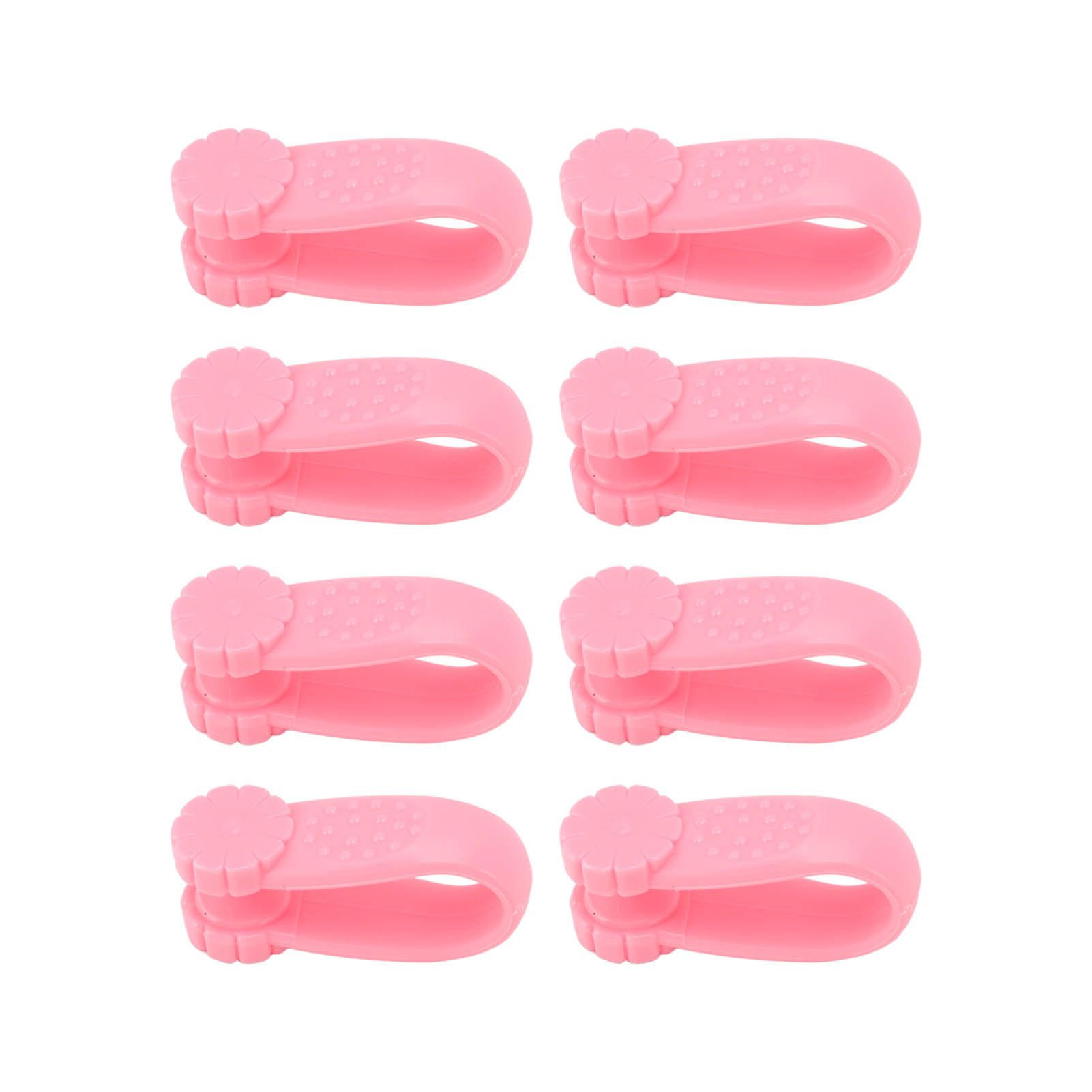 8PCS Hand Pressure Point Tool Plastic Hand Acupressure Clip for Between Thumb and Index Migraine Headache Relief Pink - Image 7