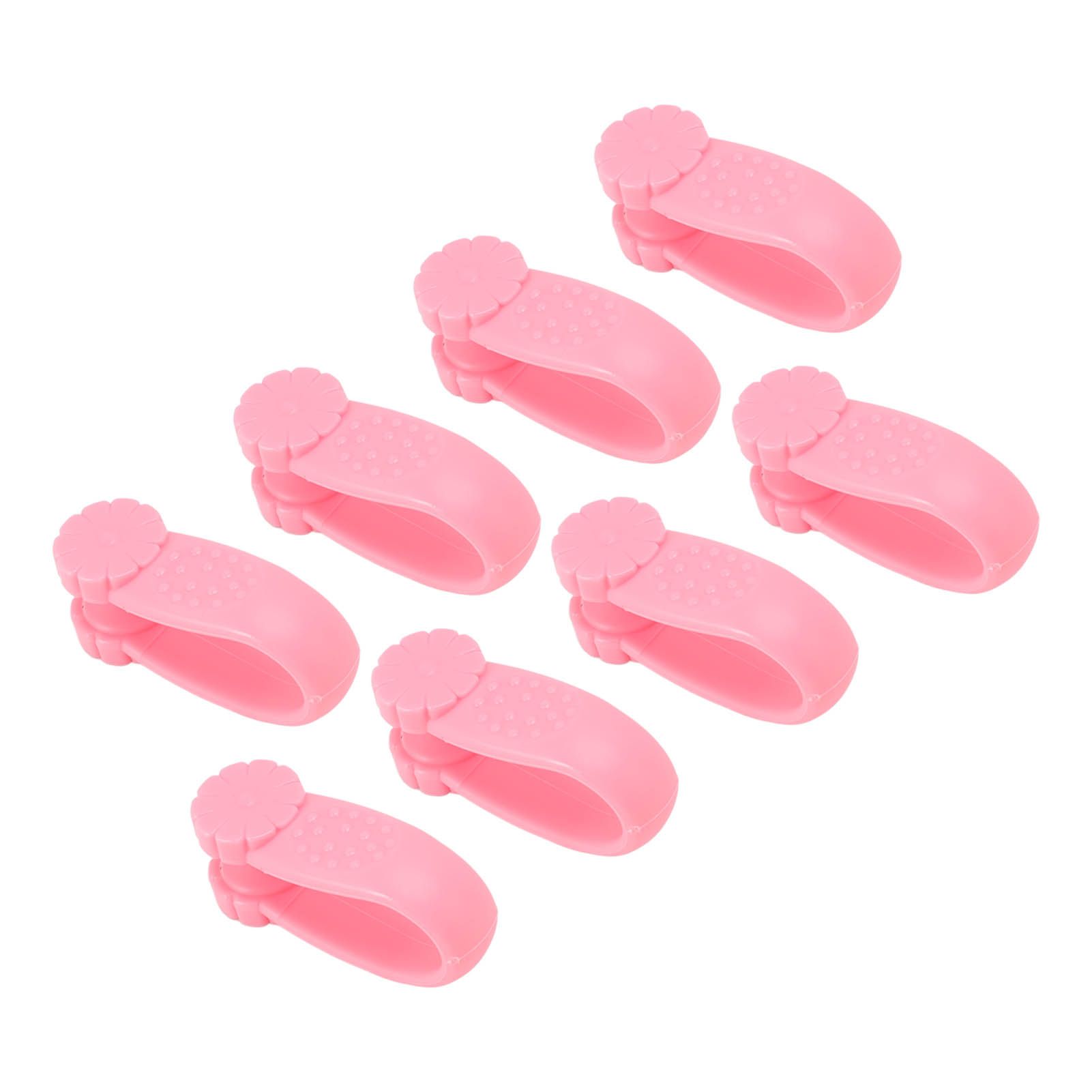 8PCS Hand Pressure Point Tool Plastic Hand Acupressure Clip for Between Thumb and Index Migraine Headache Relief Pink - Image 8