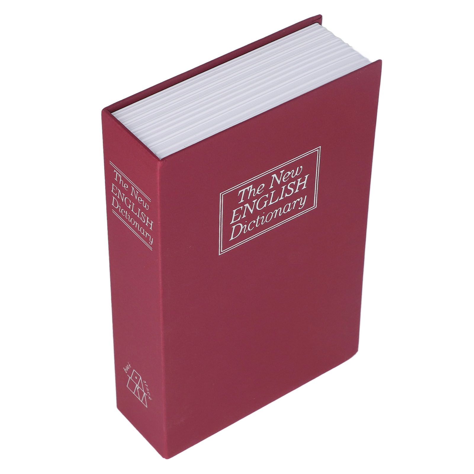 Diversion Book Safe Imitation Books Realistic Stainless Steel Liner Portable Book Safe Storage Box with Key Lock M Red - Image 2