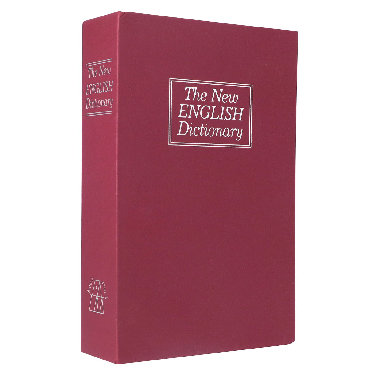 Diversion Book Safe Imitation Books Realistic Stainless Steel Liner Portable Book Safe Storage Box with Key Lock M Red - Image 8