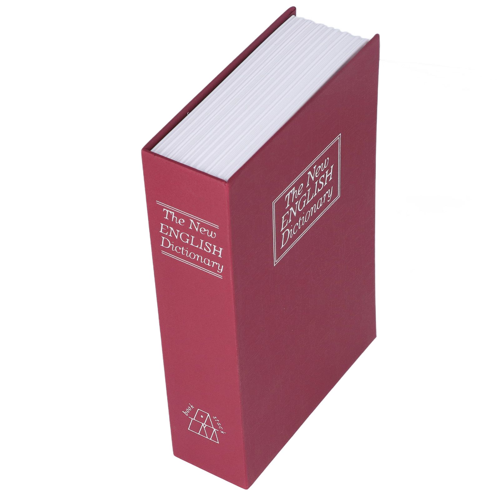 Book Safe Case Simulation Portable Safe Storage Box with Combination Lock for Bank Cards Jewelry Money Red - Image 6
