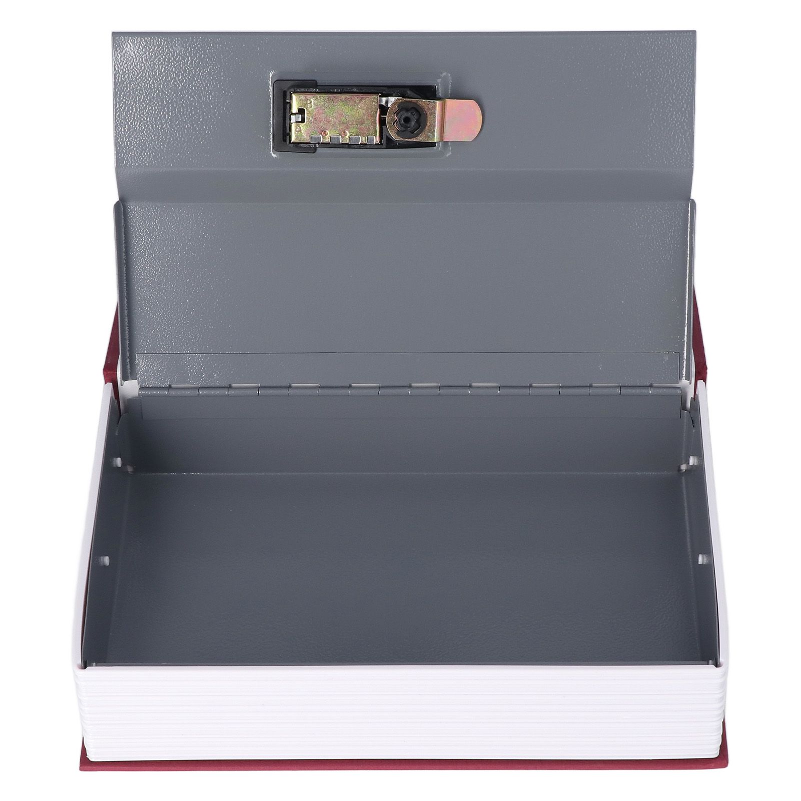 Book Safe Case Simulation Portable Safe Storage Box with Combination Lock for Bank Cards Jewelry Money Red - Image 8