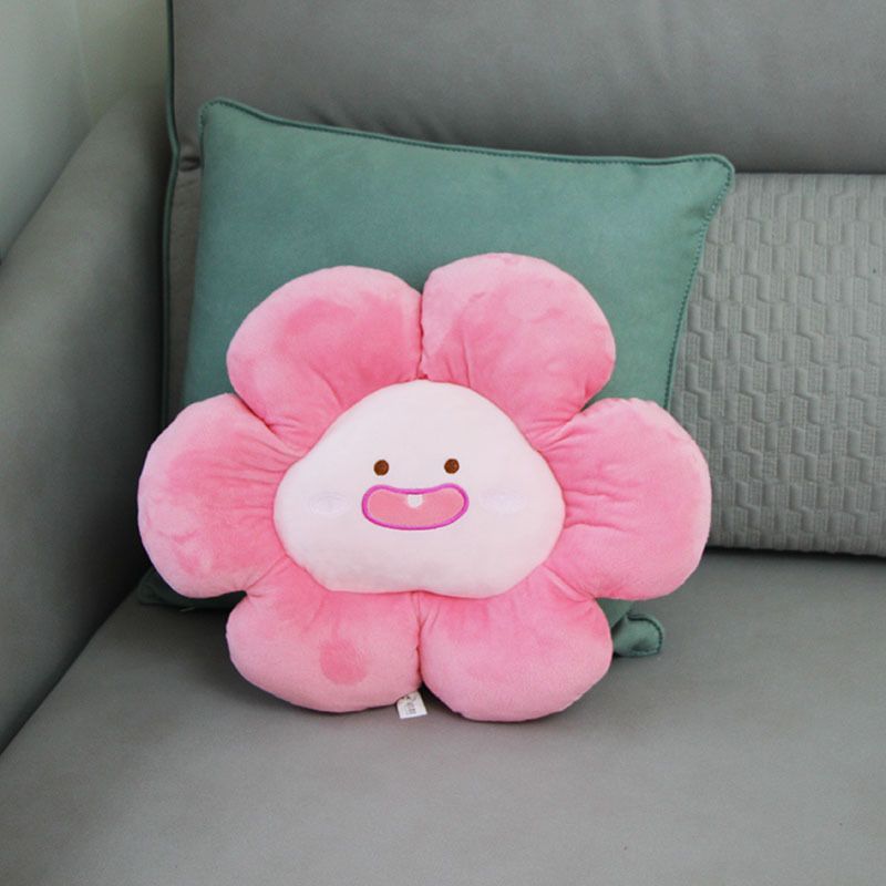 Flower Throw Seating Cushion Multipurpose Padded Soft Cute Flower Nap Throw Pillow for Home Office Peach - Image 1