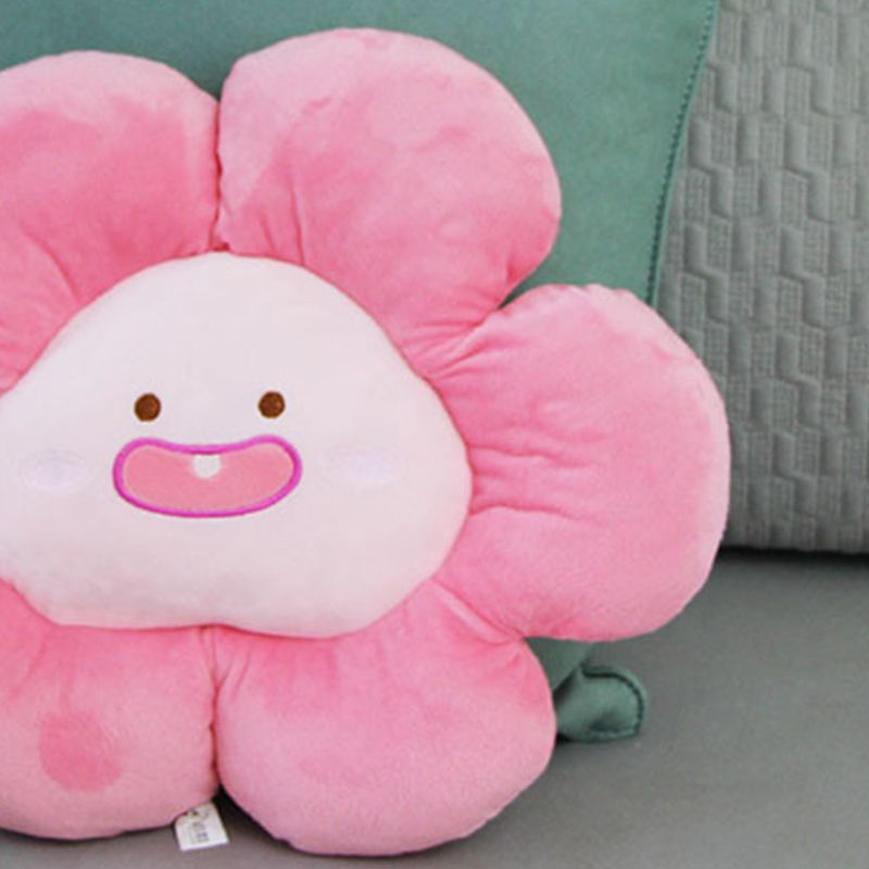 Flower Throw Seating Cushion Multipurpose Padded Soft Cute Flower Nap Throw Pillow for Home Office Peach - Image 4