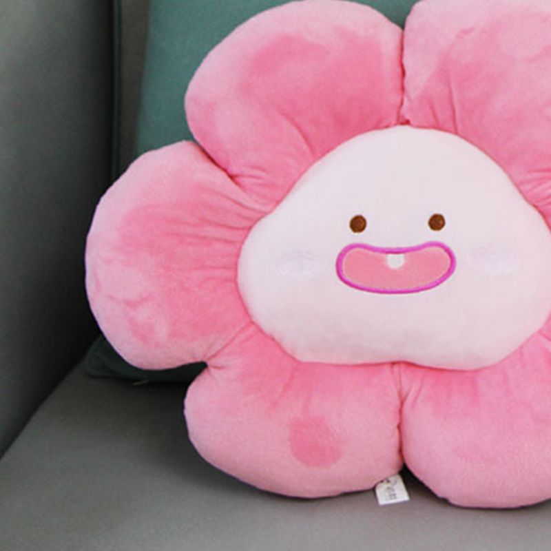 Flower Throw Seating Cushion Multipurpose Padded Soft Cute Flower Nap Throw Pillow for Home Office Peach - Image 5