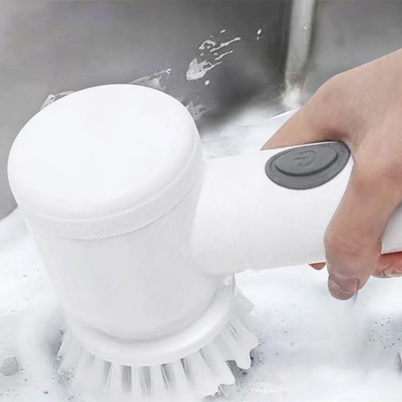 Electric Spin Scrubber Multifunctional Handheld Cordless Scrub Brush with 3 Cleaner Heads for Home Kitchen USB Charging - Image 2