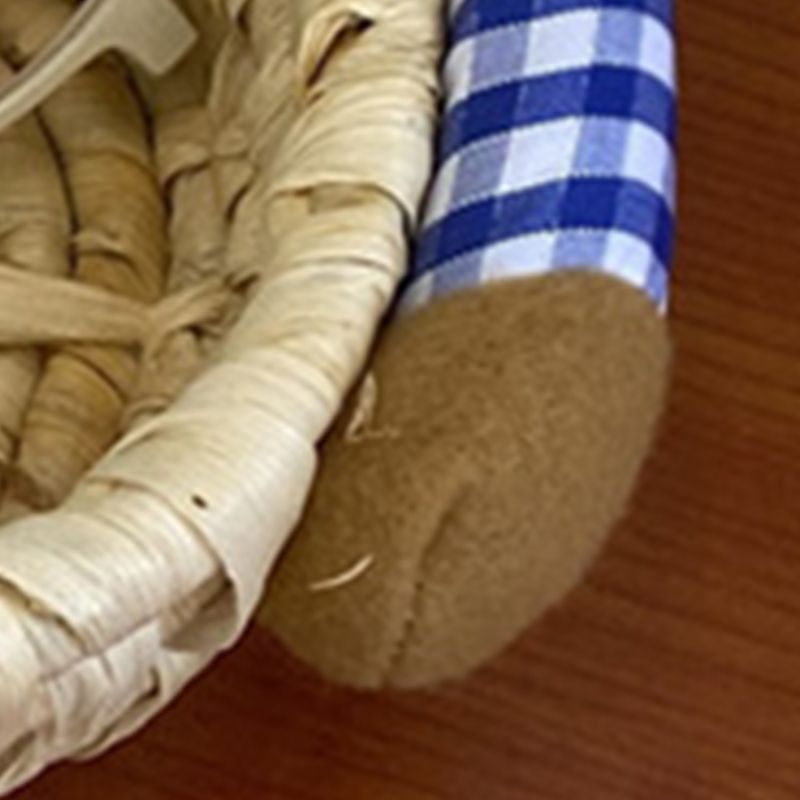 Cute Cartoon Bear Storage Basket Straw Storage Basket for Desktop Office Bedroom M - Image 4