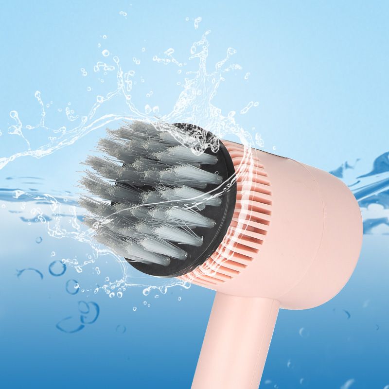 3 Gears Electric Cleaning Brush Cordless Multifunction Plastic with Extended Handle Electric Brush Cleaning Tool for Kitchen Pink 800mah - Image 5