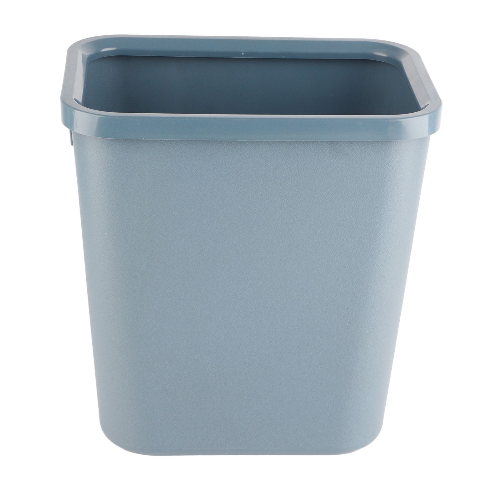 8L Rectangle Waste Bin Thicken Plastic Open Top Trash Can for Kitchen Bathroom Hotel Office Grey - Image 1