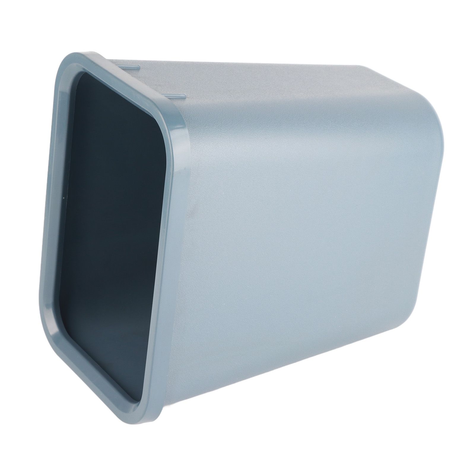 8L Rectangle Waste Bin Thicken Plastic Open Top Trash Can for Kitchen Bathroom Hotel Office Grey - Image 4