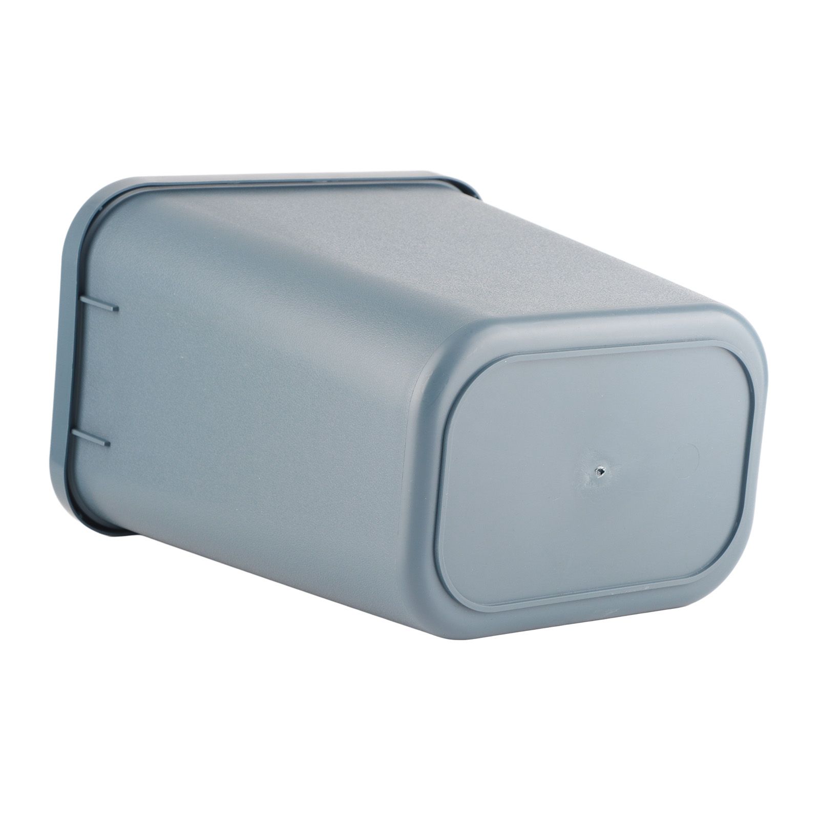 8L Rectangle Waste Bin Thicken Plastic Open Top Trash Can for Kitchen Bathroom Hotel Office Grey - Image 5