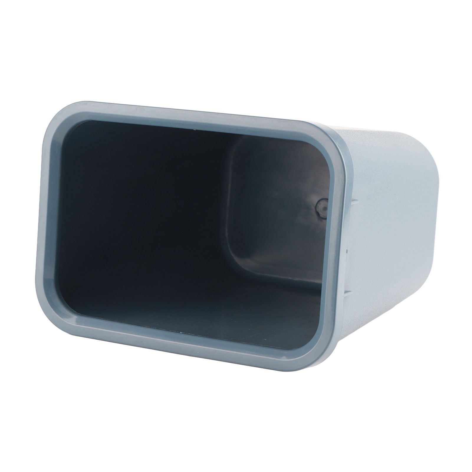 8L Rectangle Waste Bin Thicken Plastic Open Top Trash Can for Kitchen Bathroom Hotel Office Grey - Image 6