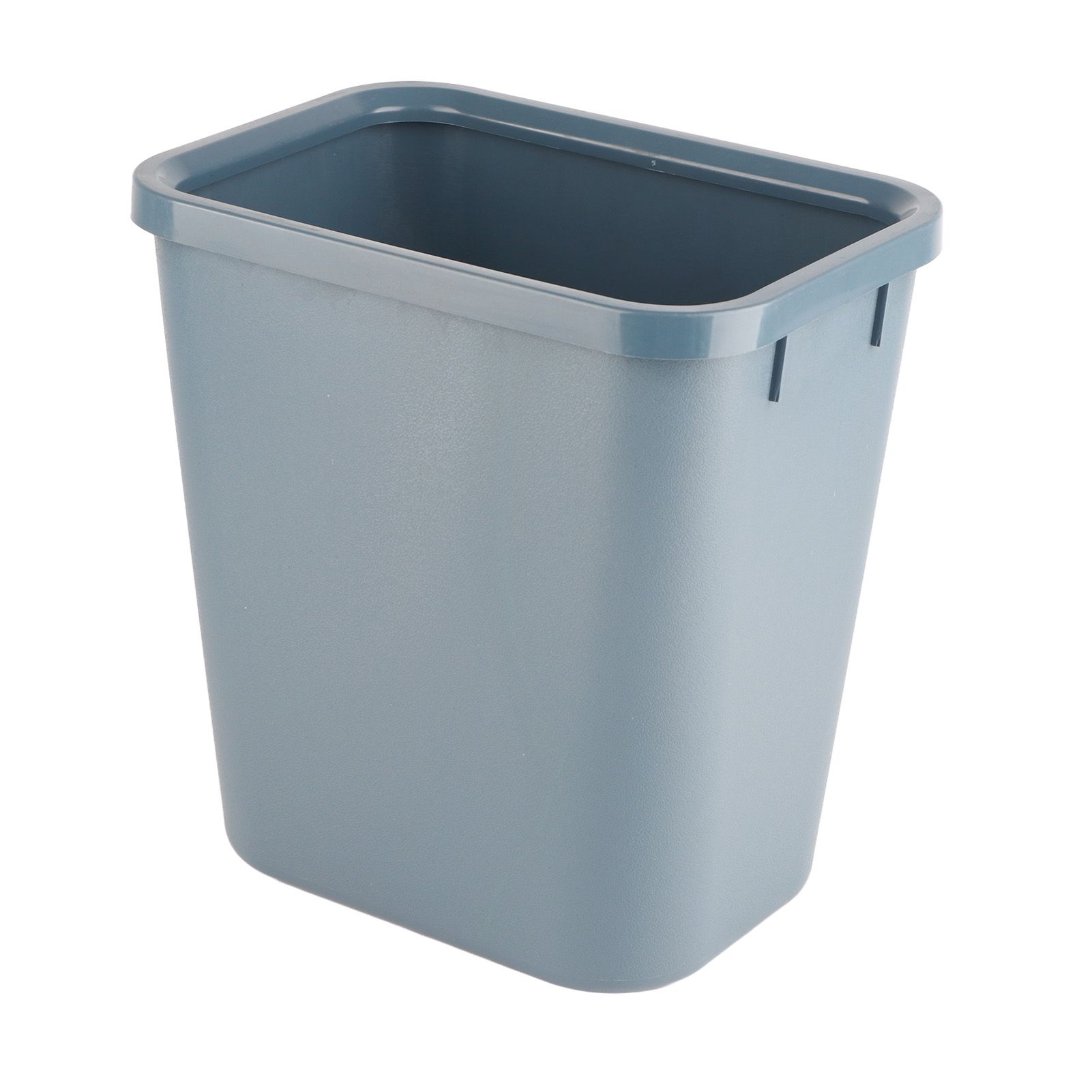 8L Rectangle Waste Bin Thicken Plastic Open Top Trash Can for Kitchen Bathroom Hotel Office Grey - Image 7