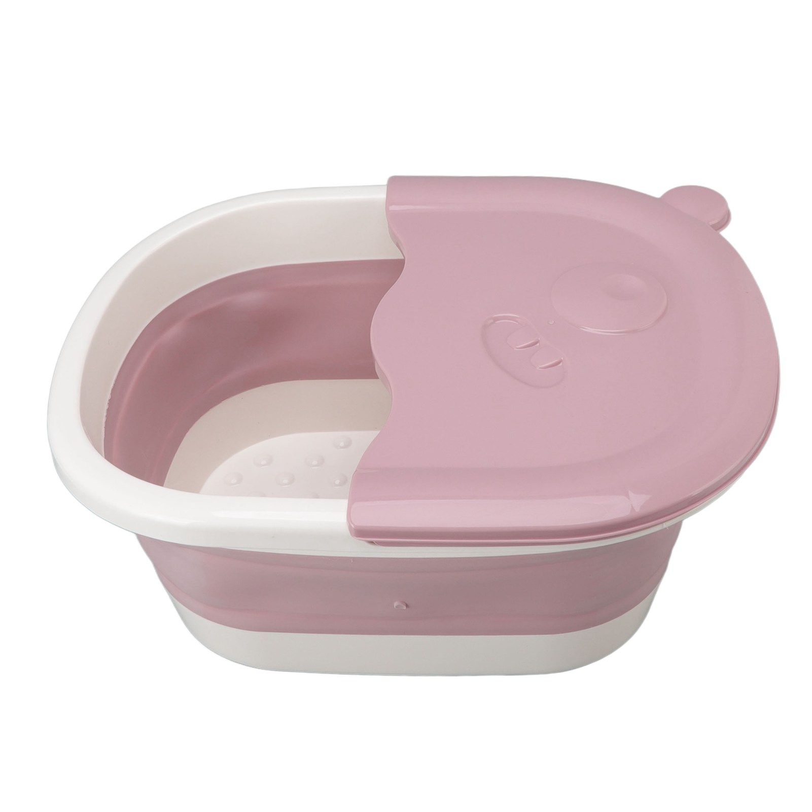 Foot Soaking Tub Foldable Foot Bath Foot Tub Bucket for Children Foot Bath Plastic Wash Bathtub Pink - Image 1