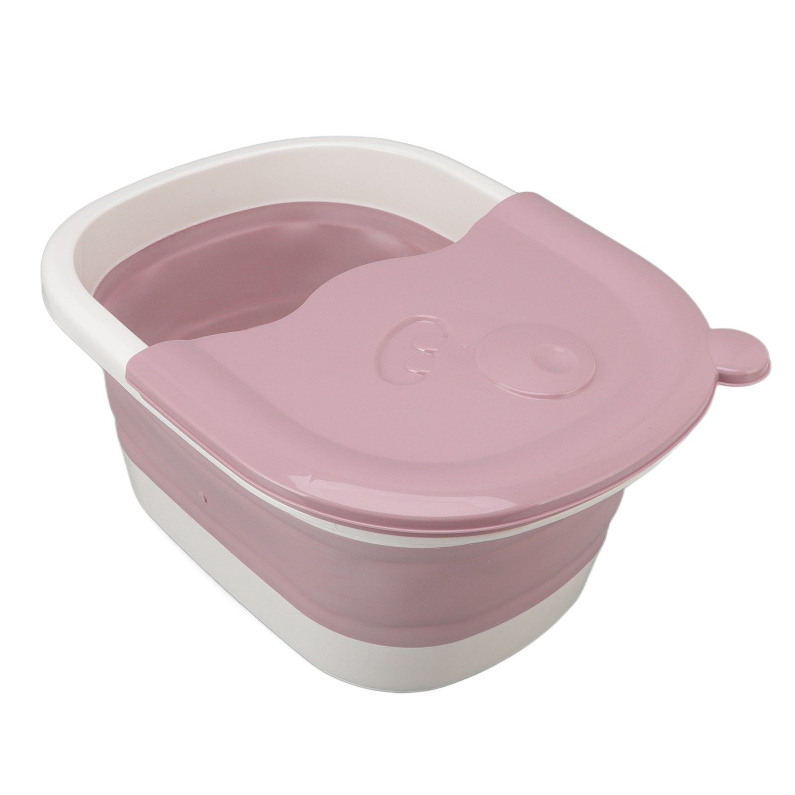Foot Soaking Tub Foldable Foot Bath Foot Tub Bucket for Children Foot Bath Plastic Wash Bathtub Pink - Image 2