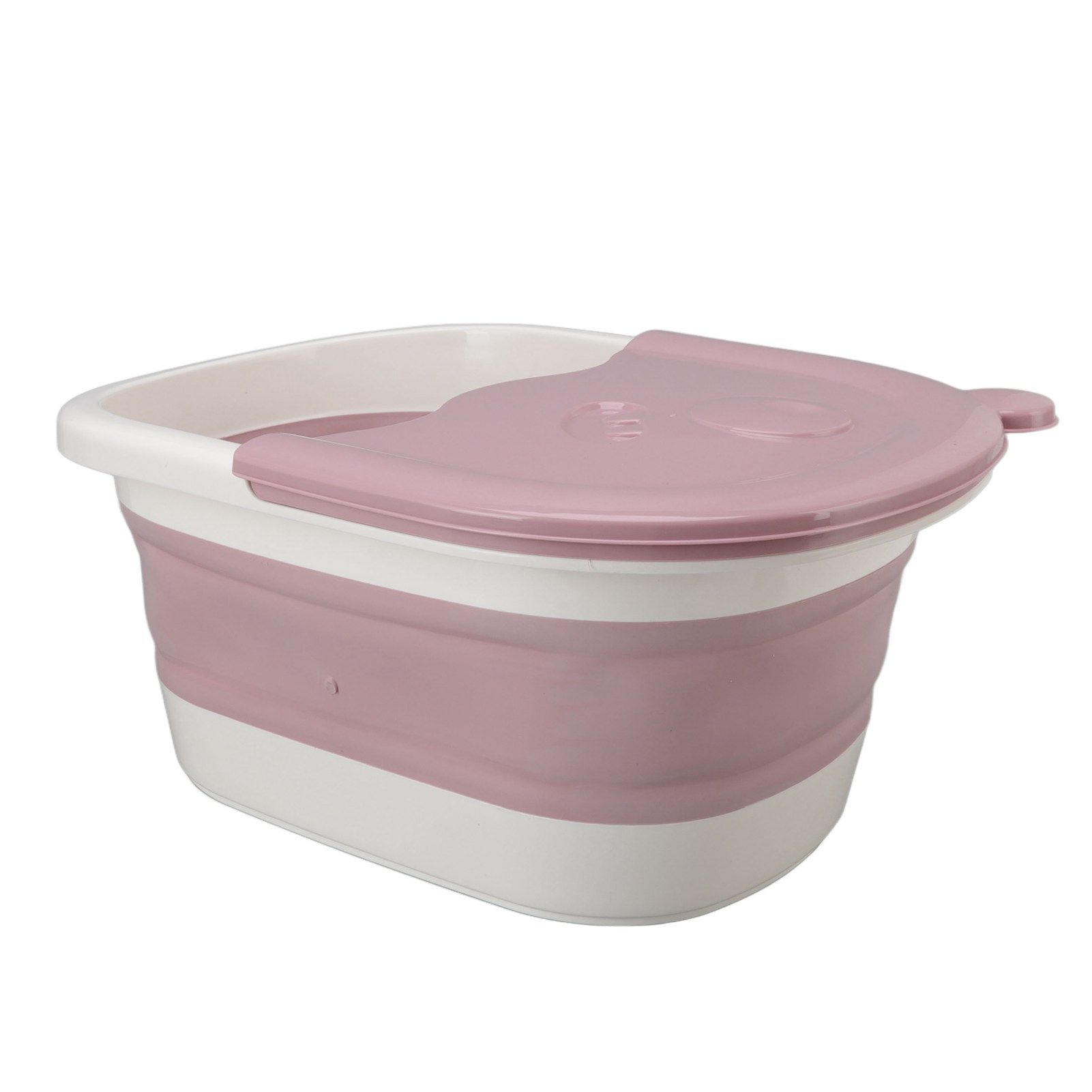 Foot Soaking Tub Foldable Foot Bath Foot Tub Bucket for Children Foot Bath Plastic Wash Bathtub Pink - Image 3