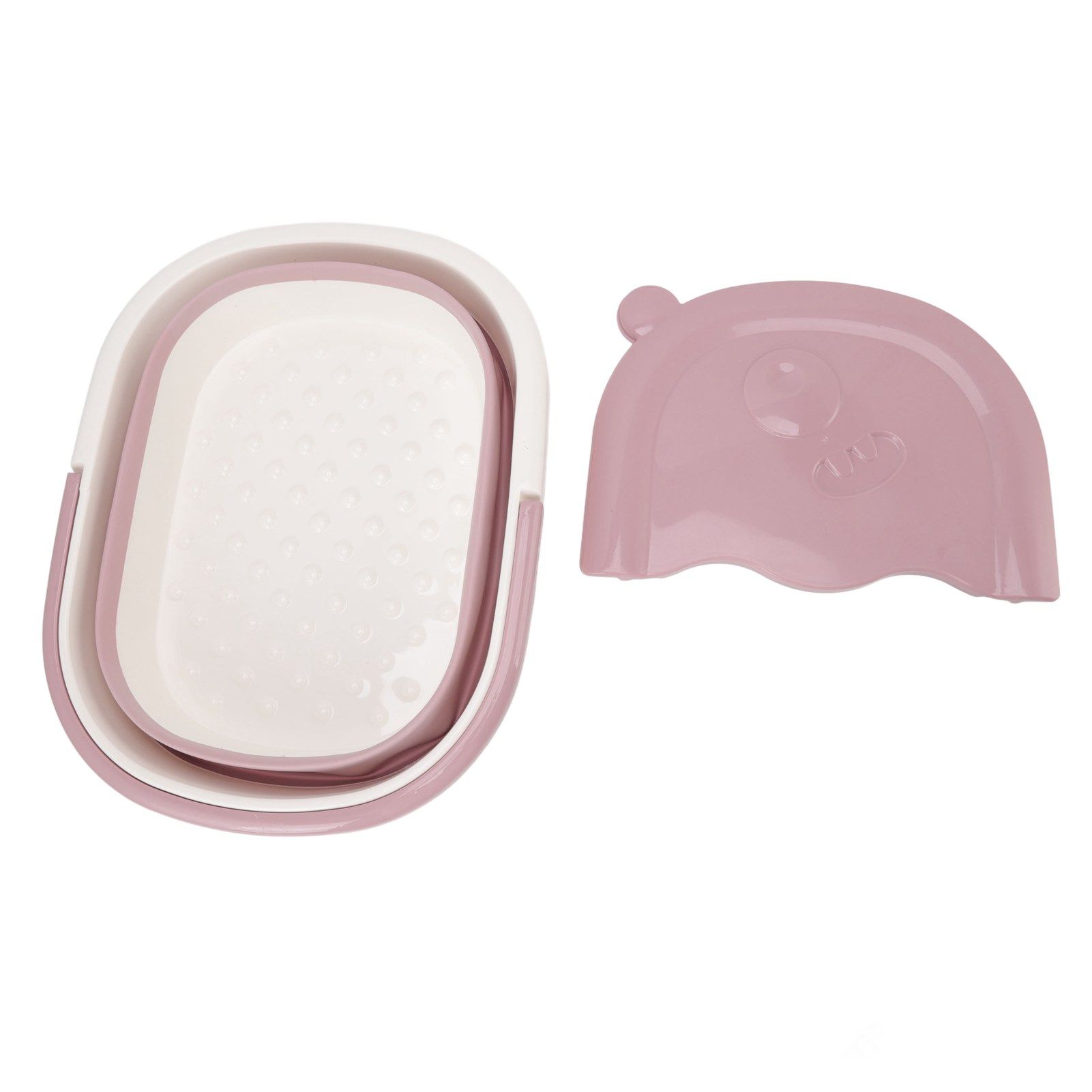 Foot Soaking Tub Foldable Foot Bath Foot Tub Bucket for Children Foot Bath Plastic Wash Bathtub Pink - Image 8
