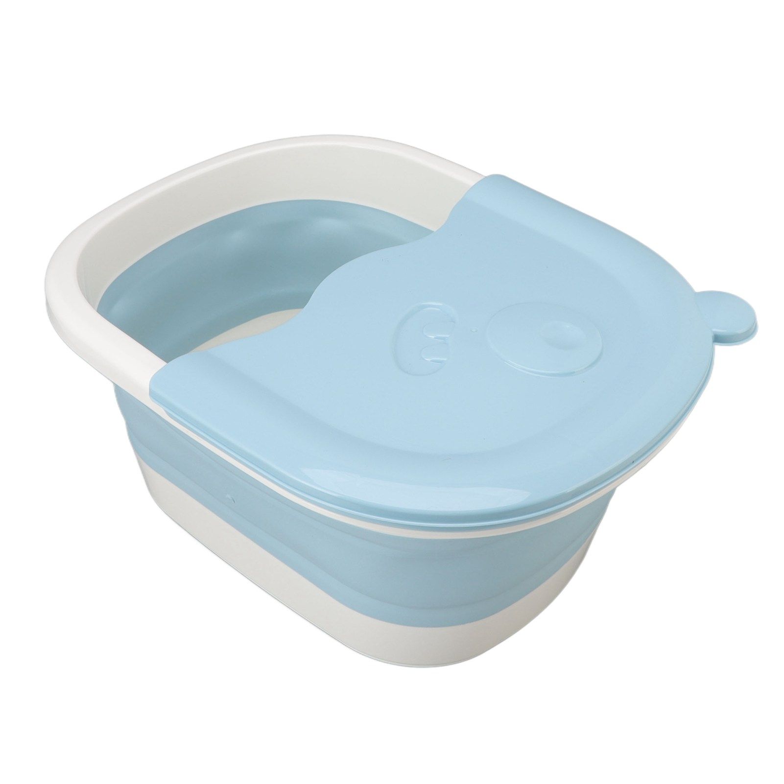 Foot Soaking Tub Foldable Foot Bath Foot Tub Bucket for Children Foot Bath Plastic Wash Bathtub Blue - Image 2