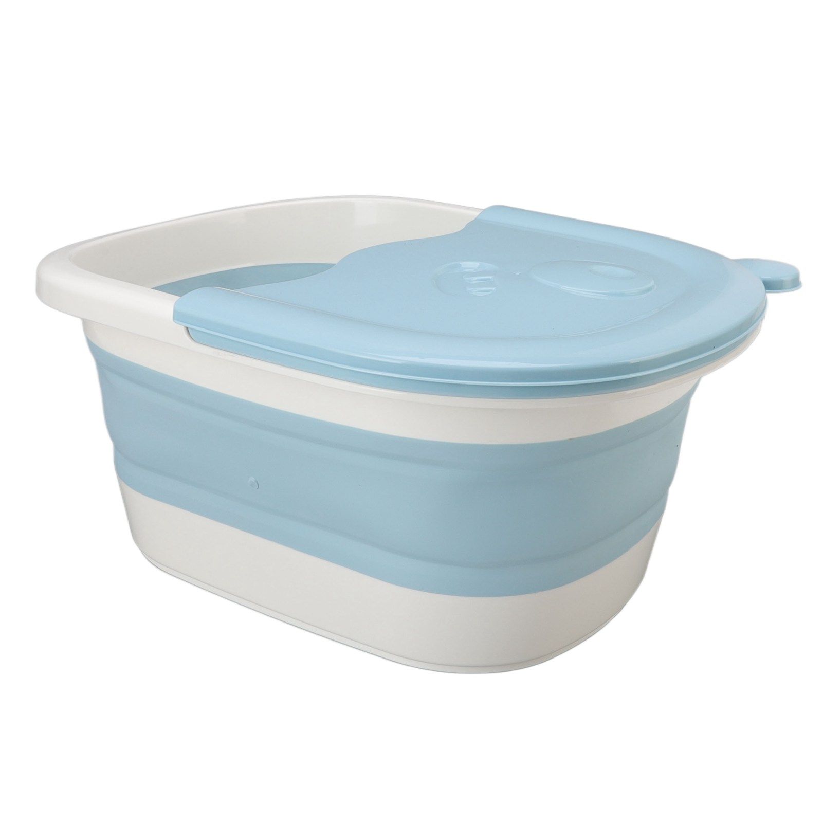 Foot Soaking Tub Foldable Foot Bath Foot Tub Bucket for Children Foot Bath Plastic Wash Bathtub Blue - Image 3