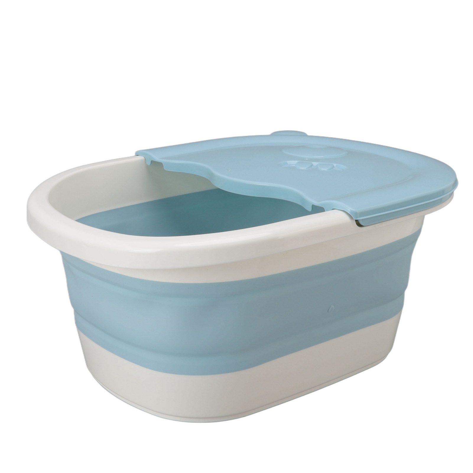 Foot Soaking Tub Foldable Foot Bath Foot Tub Bucket for Children Foot Bath Plastic Wash Bathtub Blue - Image 5