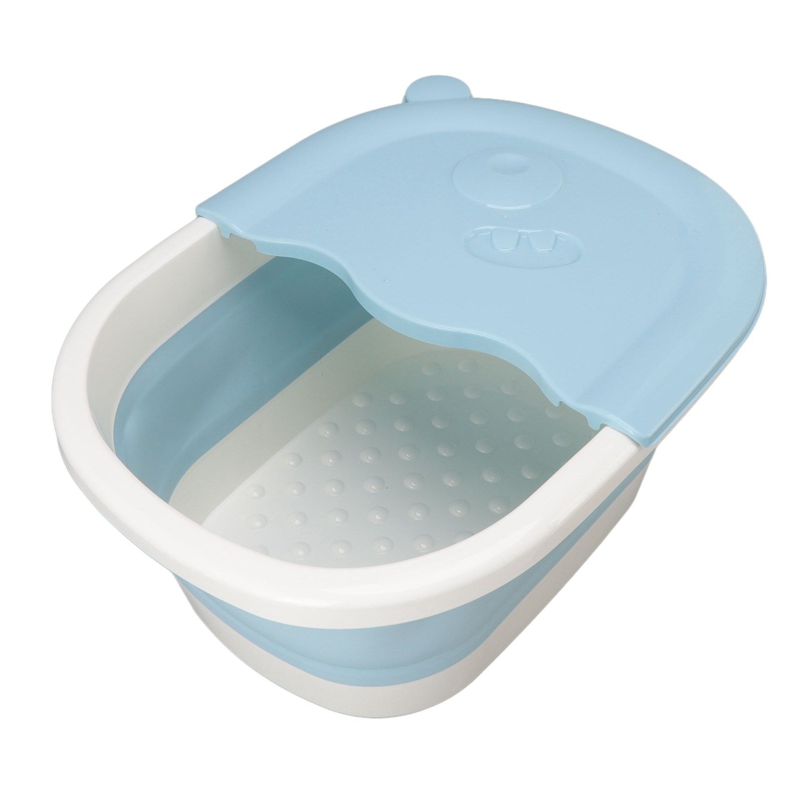 Foot Soaking Tub Foldable Foot Bath Foot Tub Bucket for Children Foot Bath Plastic Wash Bathtub Blue - Image 6