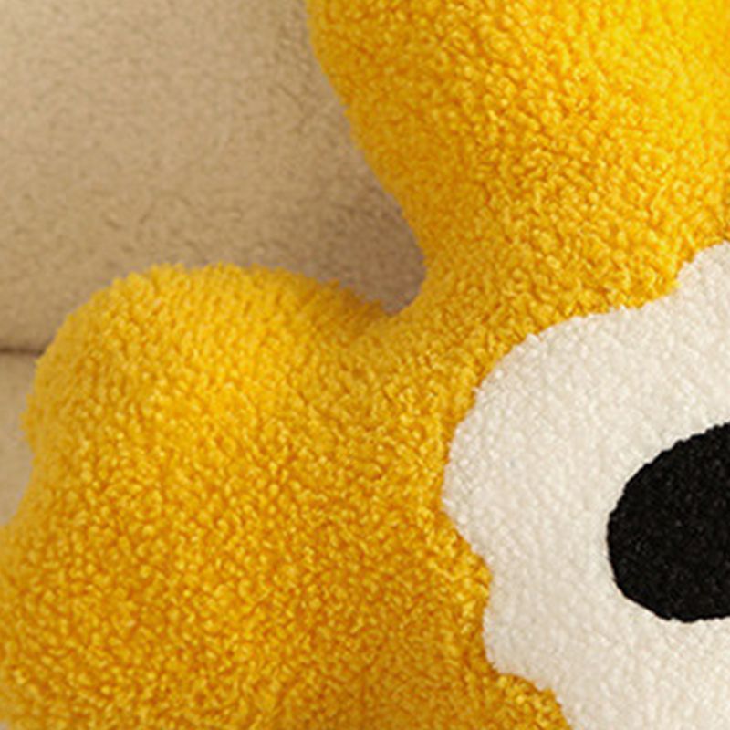 Hugging Pillow Flower Shaped Sponge Filling Soft Thick Decorative Throw Pillow for Sofa Yellow - Image 2