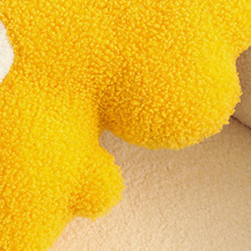 Hugging Pillow Flower Shaped Sponge Filling Soft Thick Decorative Throw Pillow for Sofa Yellow - Image 3