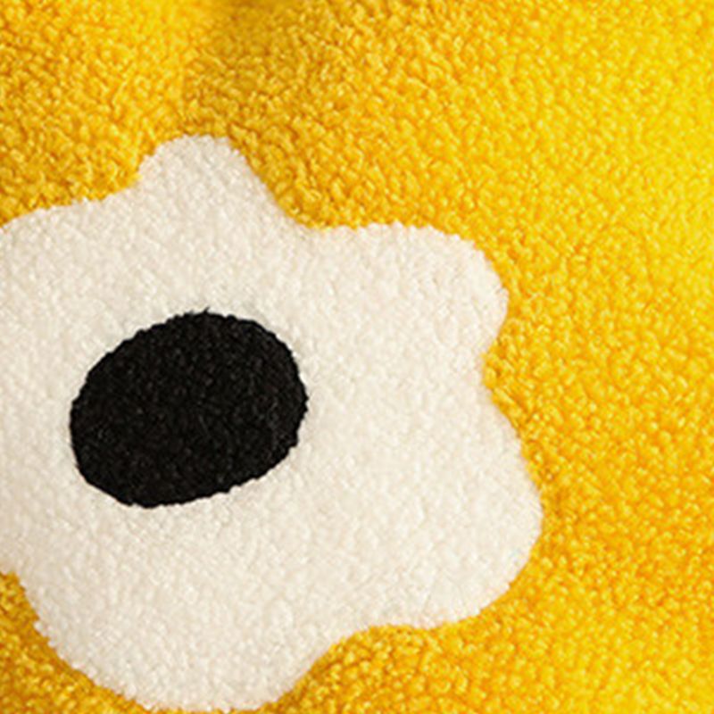 Hugging Pillow Flower Shaped Sponge Filling Soft Thick Decorative Throw Pillow for Sofa Yellow - Image 5