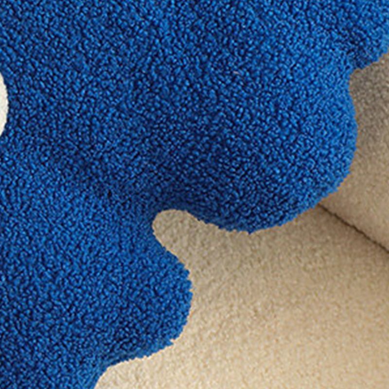 Hugging Pillow Flower Shaped Sponge Filling Soft Thick Decorative Throw Pillow for Sofa Blue - Image 2