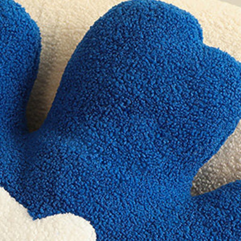 Hugging Pillow Flower Shaped Sponge Filling Soft Thick Decorative Throw Pillow for Sofa Blue - Image 3
