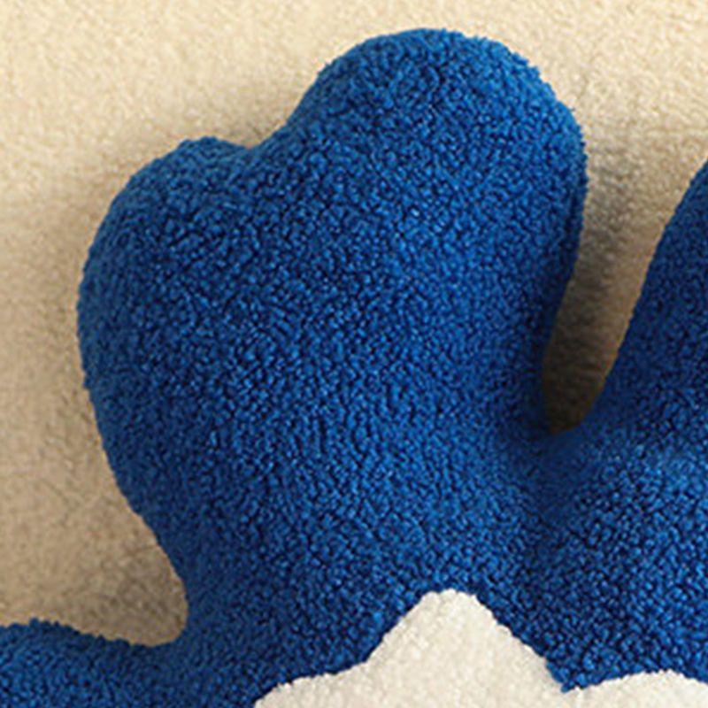 Hugging Pillow Flower Shaped Sponge Filling Soft Thick Decorative Throw Pillow for Sofa Blue - Image 4