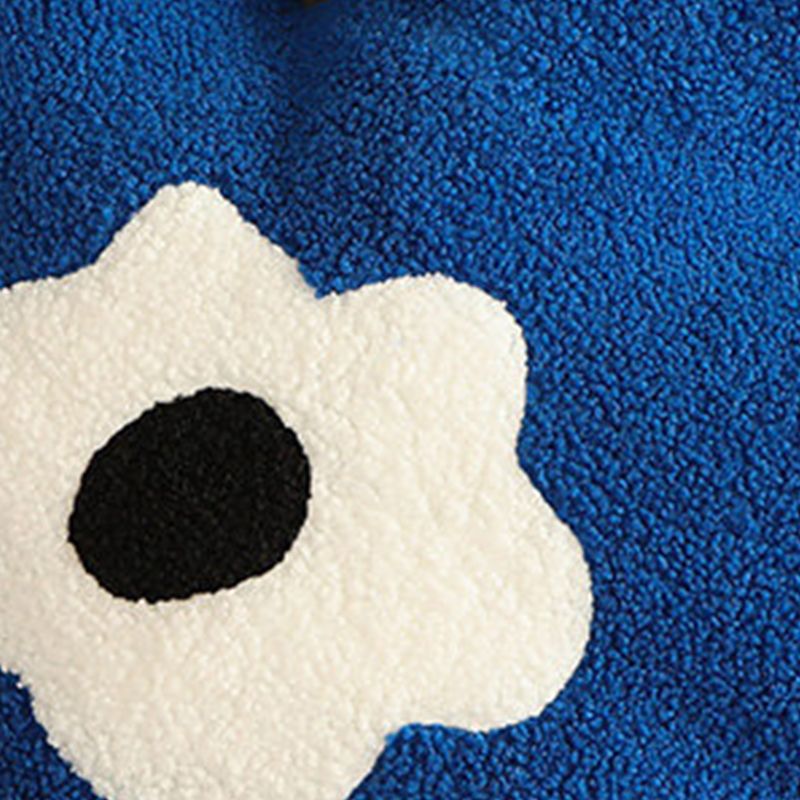 Hugging Pillow Flower Shaped Sponge Filling Soft Thick Decorative Throw Pillow for Sofa Blue - Image 5