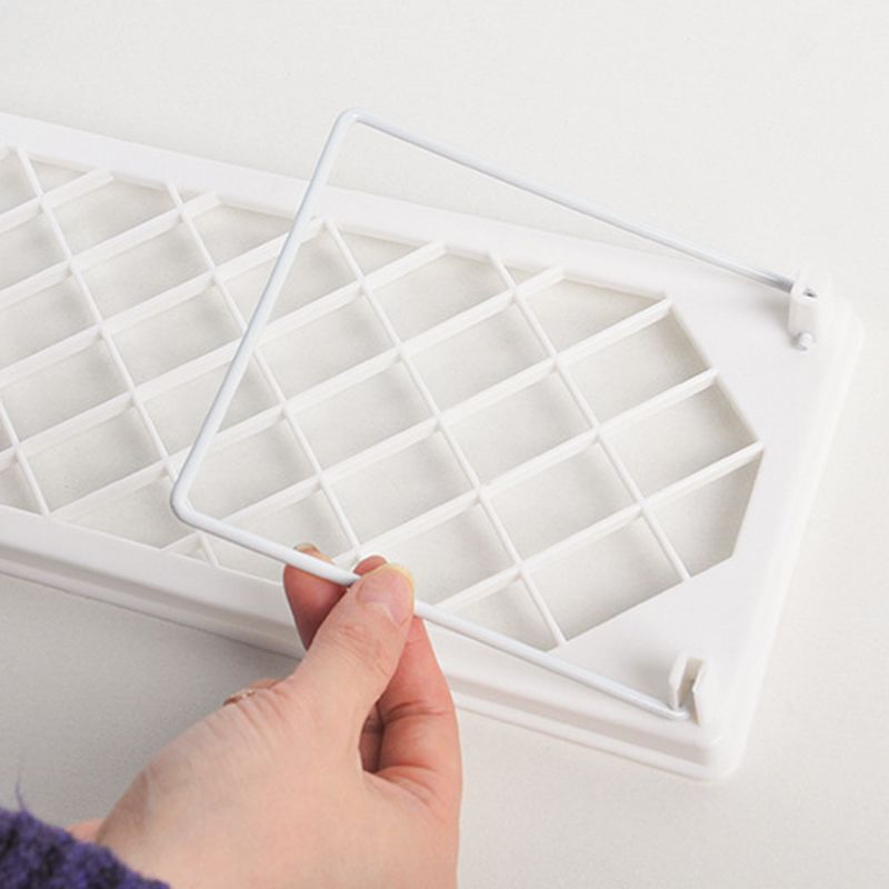 Dormitory Storage Shelf Strong PP Metal Foldable Design Simple Style Desktop Display Shelf for Home Dormitory Office White S - Image 3