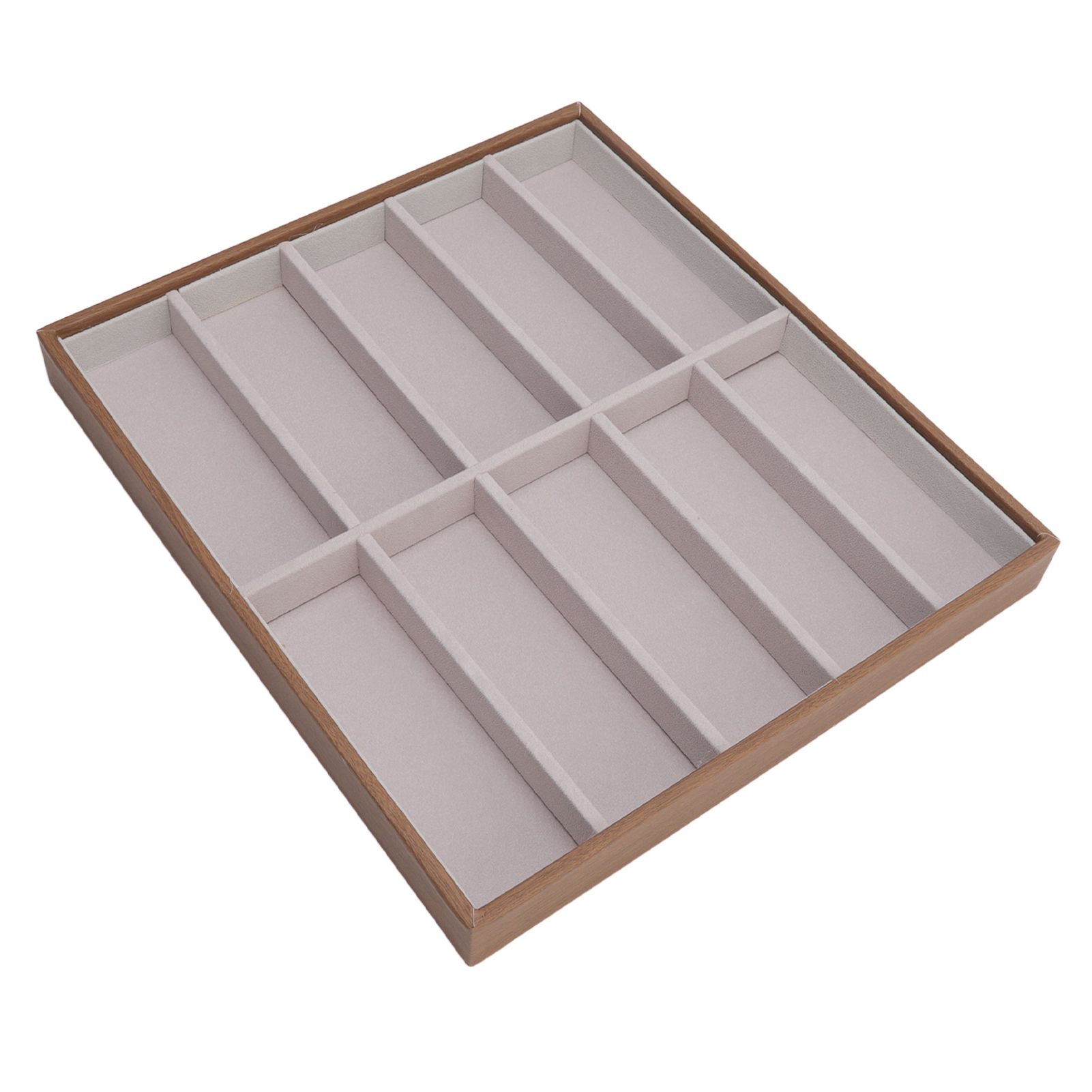 Sunglasses Display Tray PU Wood Grain Sunglasses Storage Case for Home Glasses Store 10 Grids - Image 3