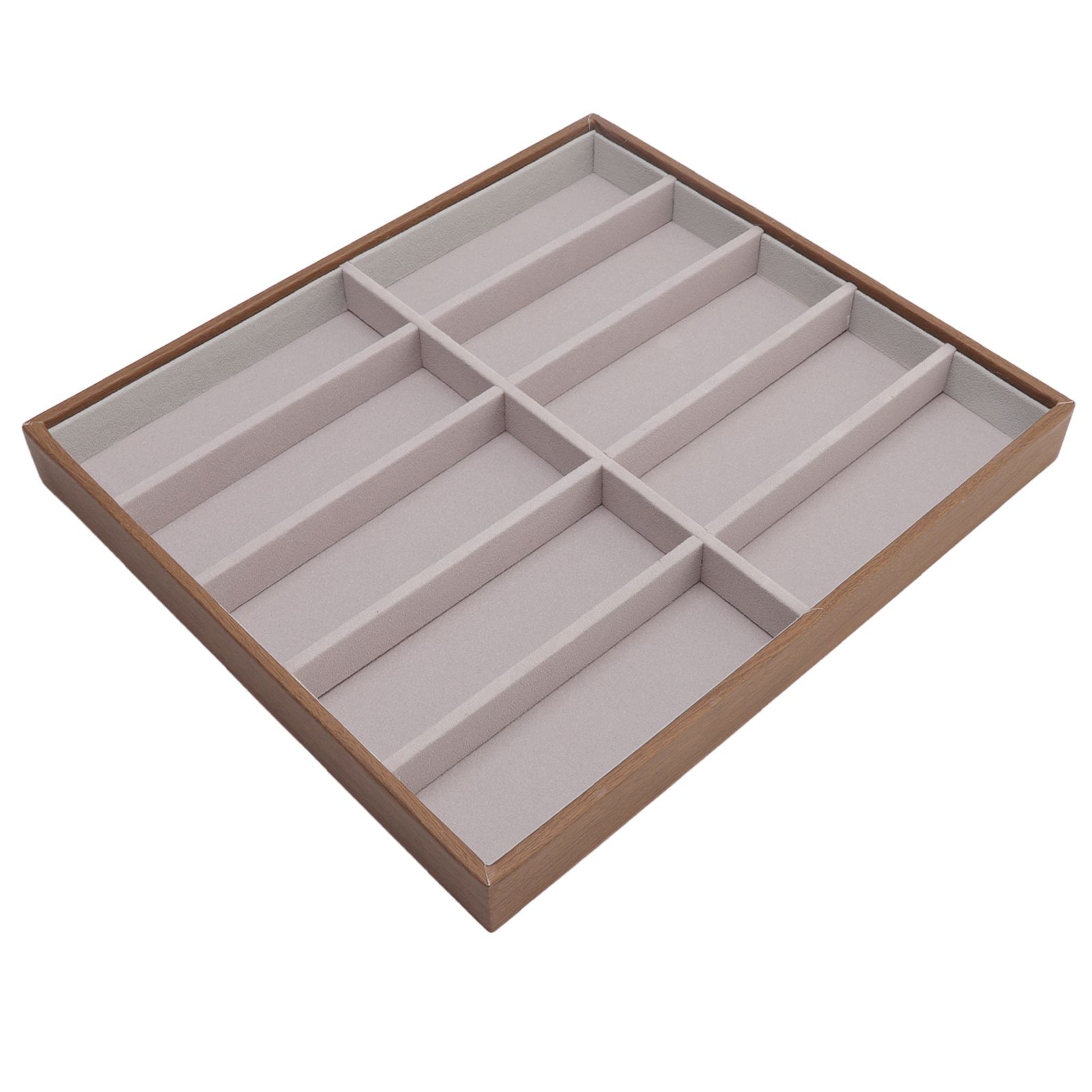 Sunglasses Display Tray PU Wood Grain Sunglasses Storage Case for Home Glasses Store 10 Grids - Image 5